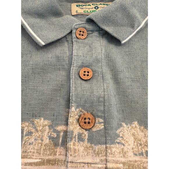 Boca Classics Club Golf Vintage Polo 90's Y2K 100% Cotton LG - Picture 5 of 14